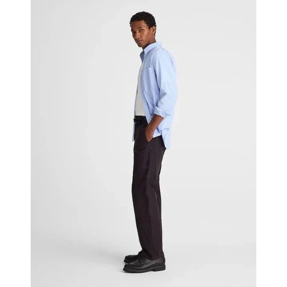Madewell Workwear Pant Mens 28 Black Coal Relaxed Straight Button Fly AH665 NWT